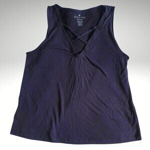 American Eagle Soft & Sexy Grey Criss-Cross Tank Size Small